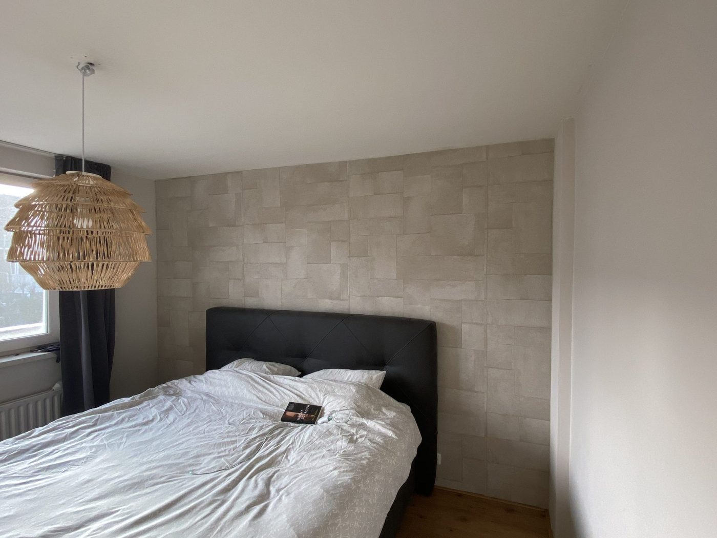 Linnen structuur, brede opname, Slaapkamer